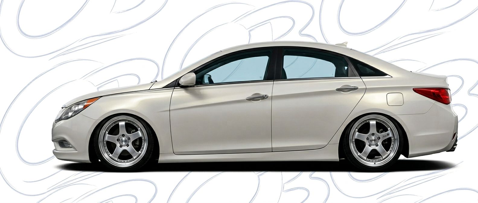 Top-tier 2012 Hyundai Sonata 2012 featuring a high-gloss finish and carbon fiber weave.