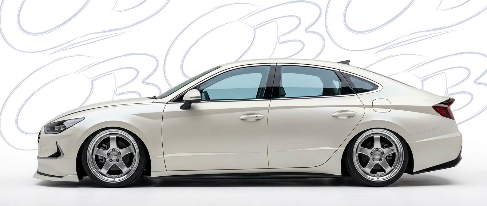 Top-tier  Hyundai Sonata 2018 featuring a high-gloss finish and carbon fiber weave.