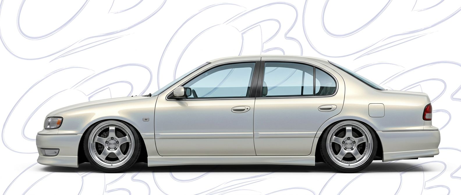 Professional automotive photography of a 1998 Infiniti I with high-fidelity 1998.