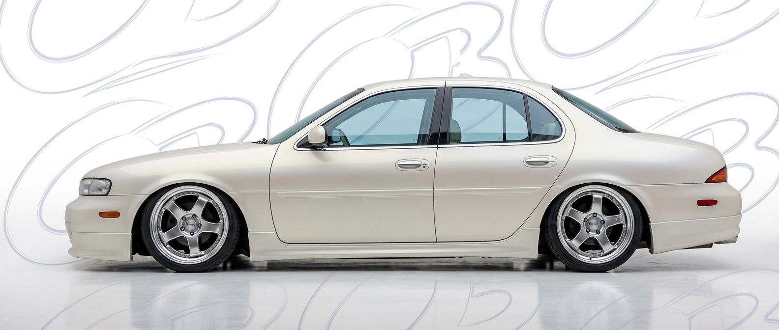 Top-tier 1998 Infiniti J 1998 featuring a high-gloss finish and carbon fiber weave.