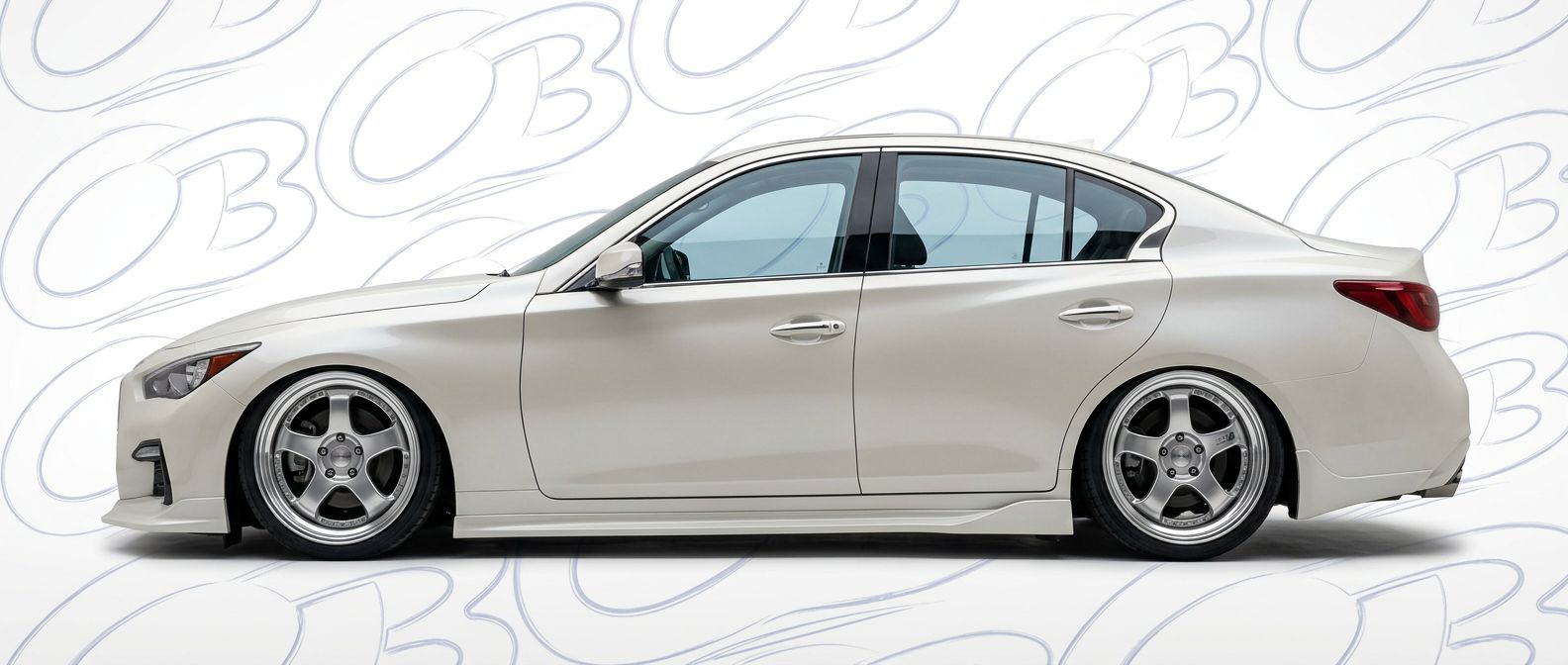 Professional automotive photography of a 2018 Infiniti Q50 with high-fidelity 2018.
