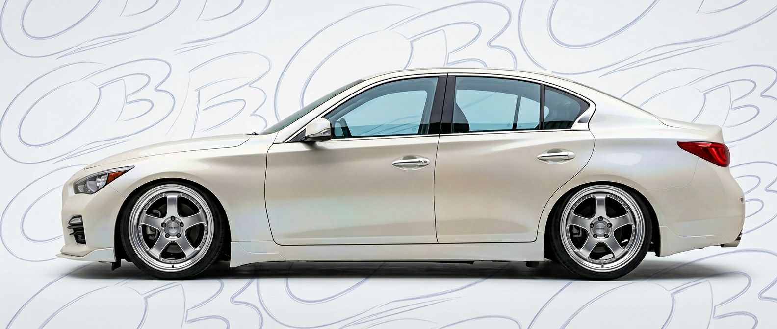 Front-angle view of 2020 Infiniti Q50 2020 - Durable and stylish exterior enhancement.