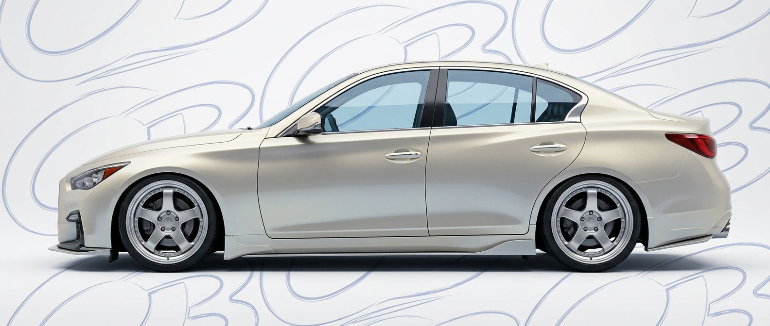 Detailed view of 2023 Infiniti Q50 2023 featuring lightweight, durable construction.