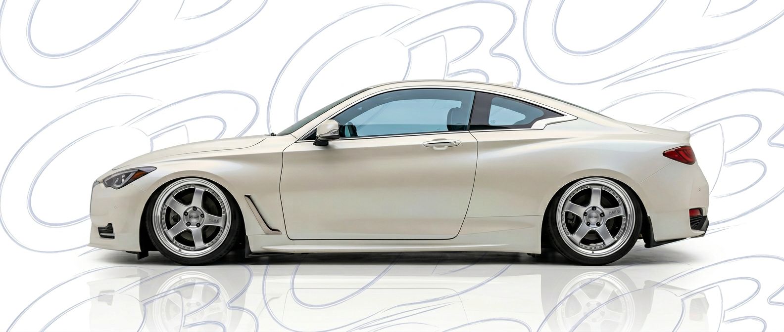 Professional automotive photography of a 2022 Infiniti Q60 with high-fidelity 2022.