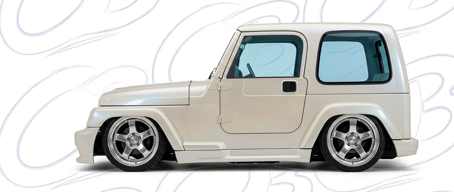 Front-angle view of 1999 Jeep Wrangler 1999 - Durable and stylish exterior enhancement.
