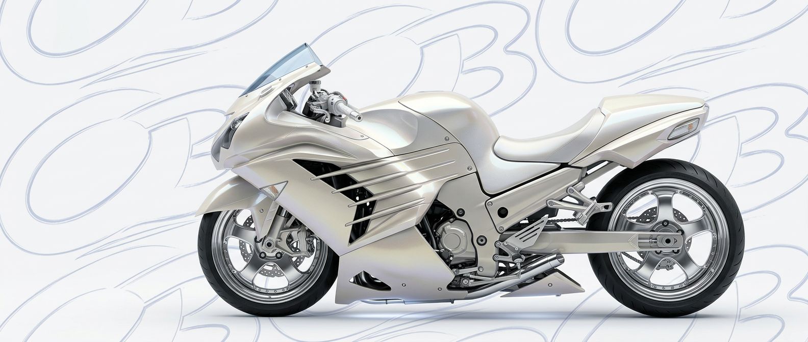 Front-angle view of  Kawasaki Ninja ZX14 Ninja ZX14 - Durable and stylish exterior enhancement.