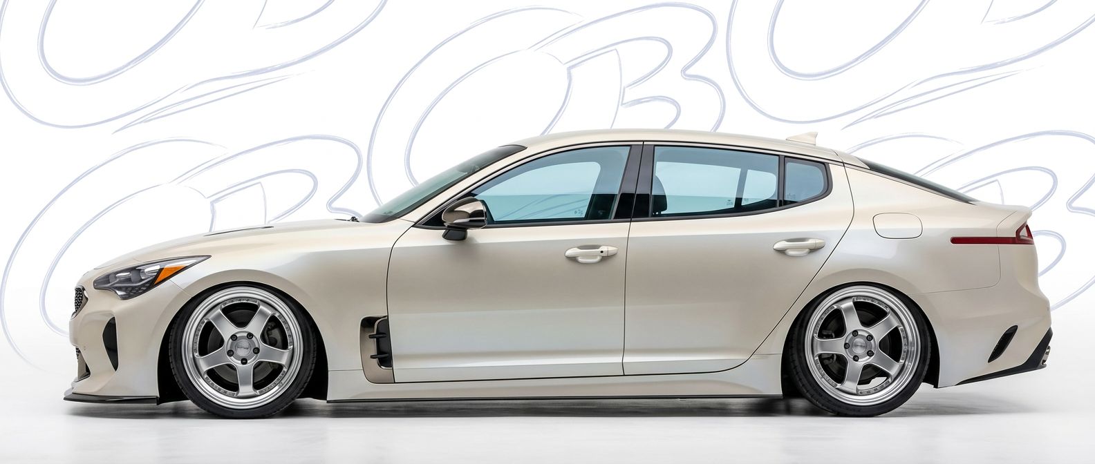 Top-tier 2019 KIA Stinger 2019 featuring a high-gloss finish and carbon fiber weave.