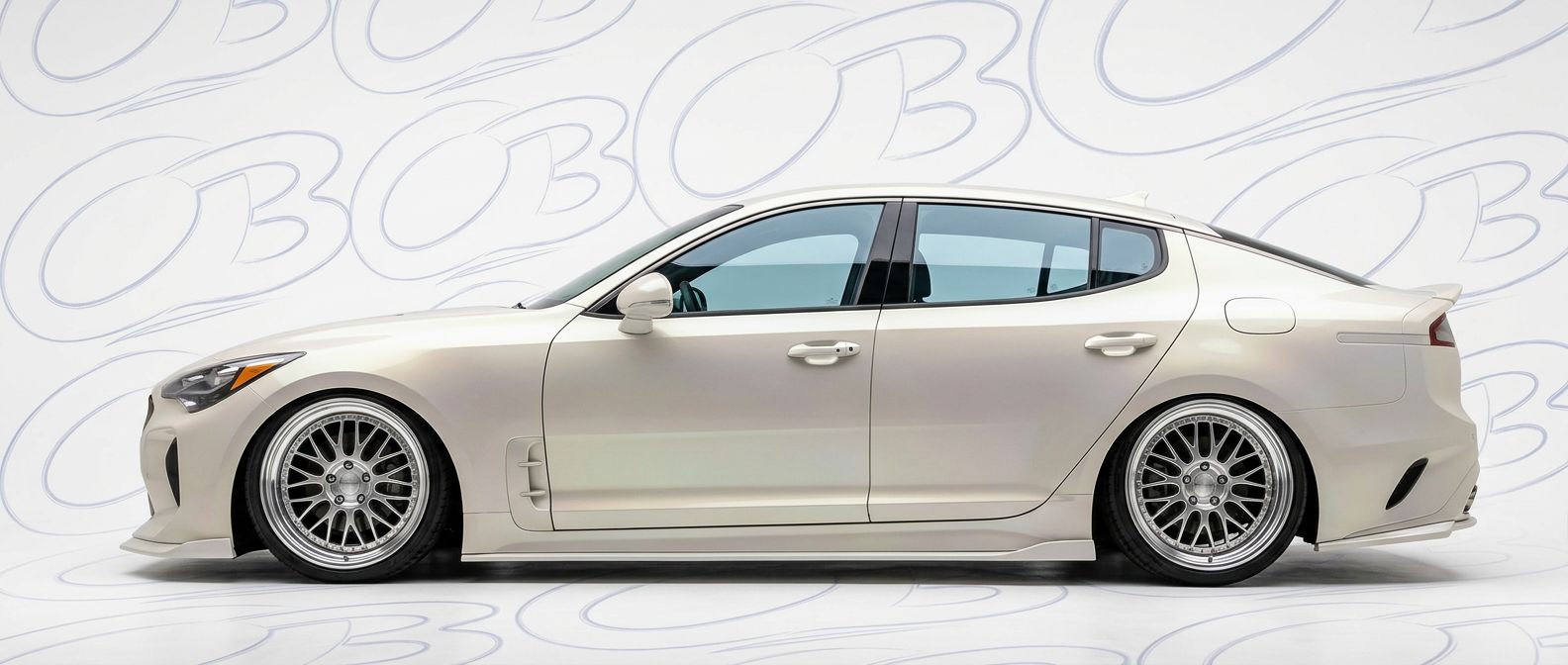 Professional automotive photography of a 2023 KIA Stinger with high-fidelity 2023.