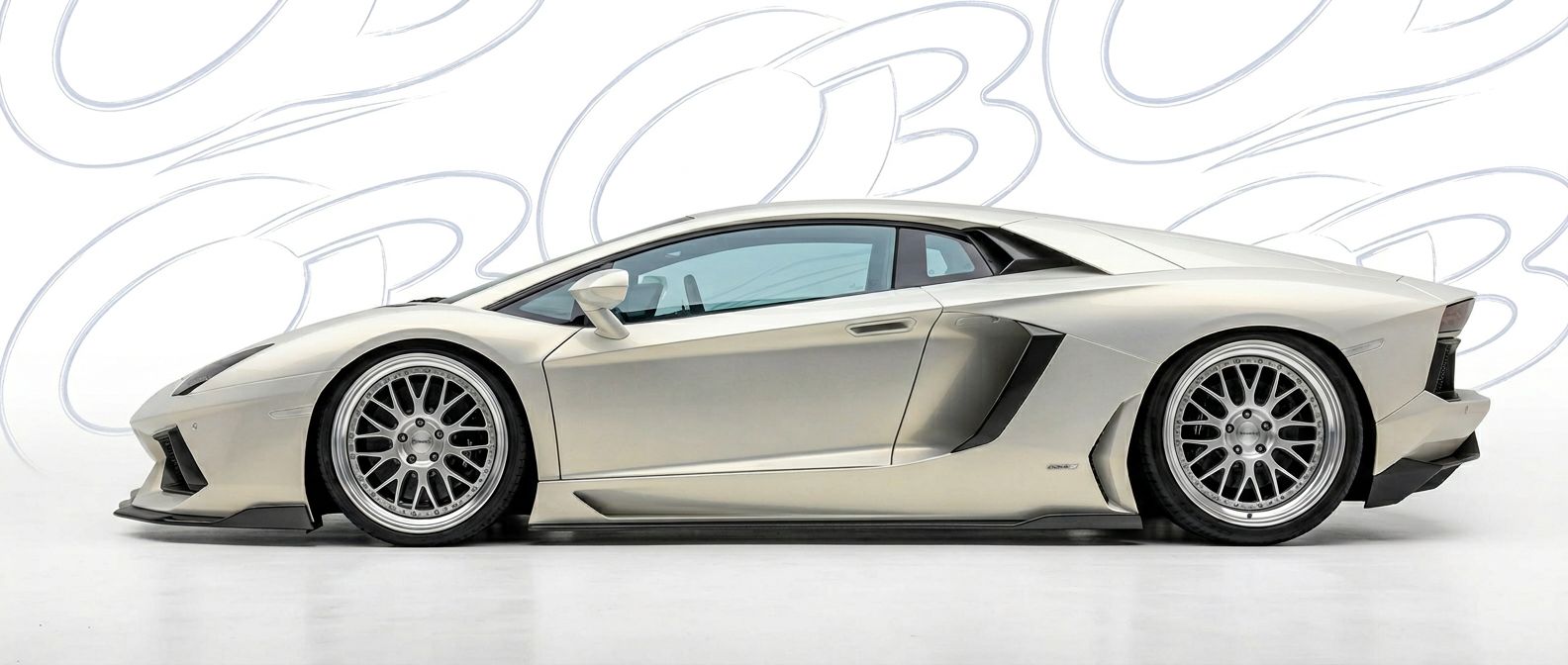 Front-angle view of 2013 Lamborghini Aventador 2013 - Durable and stylish exterior enhancement.