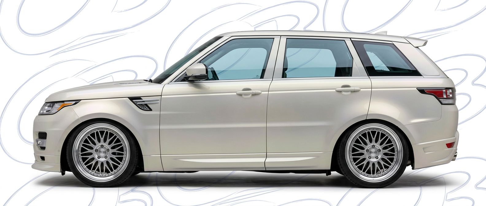 Top-tier 2015 Land Rover Range Rover Sport 2015 featuring a high-gloss finish and carbon fiber weave.
