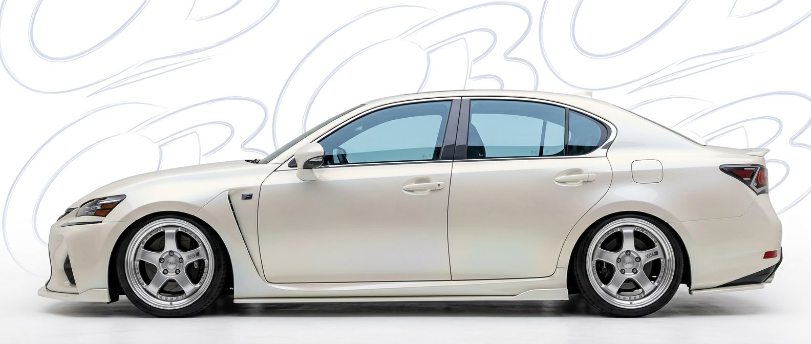 Detailed view of 2019 Lexus GS F 2019 featuring lightweight, durable construction.