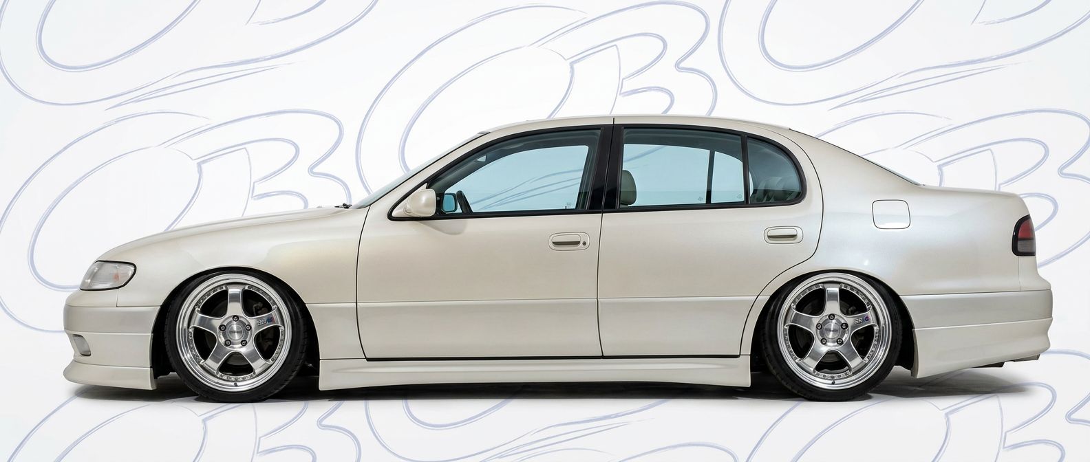Professional automotive photography of a 1993 Lexus GS300 with high-fidelity 1993.