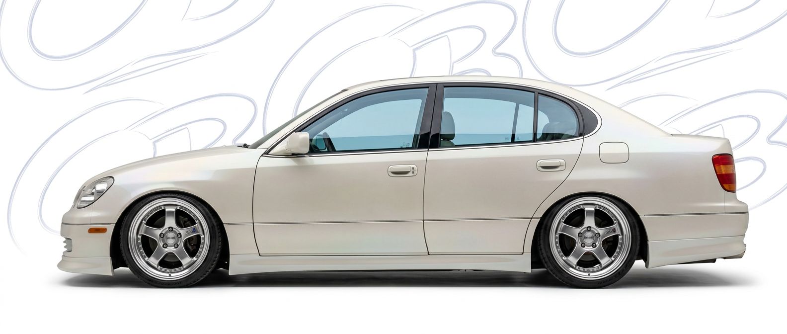 Professional automotive photography of a 1998 Lexus GS300 with high-fidelity 1998.