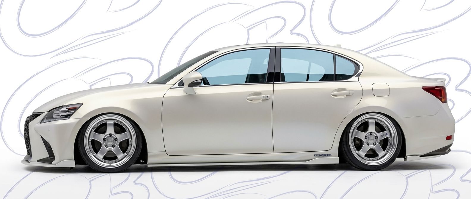 Professional automotive photography of a  Lexus GS450h with high-fidelity GS450h.
