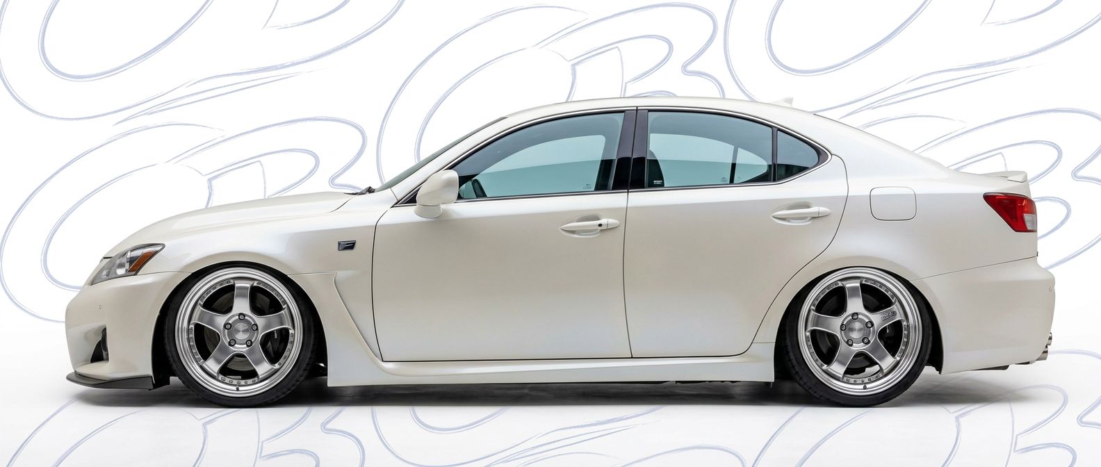 Professional automotive photography of a 2009 Lexus IS F with high-fidelity 2009.