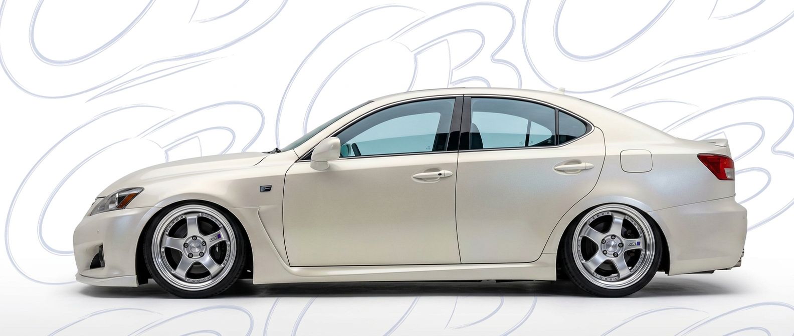 Top-tier  Lexus IS F IS F featuring a high-gloss finish and carbon fiber weave.