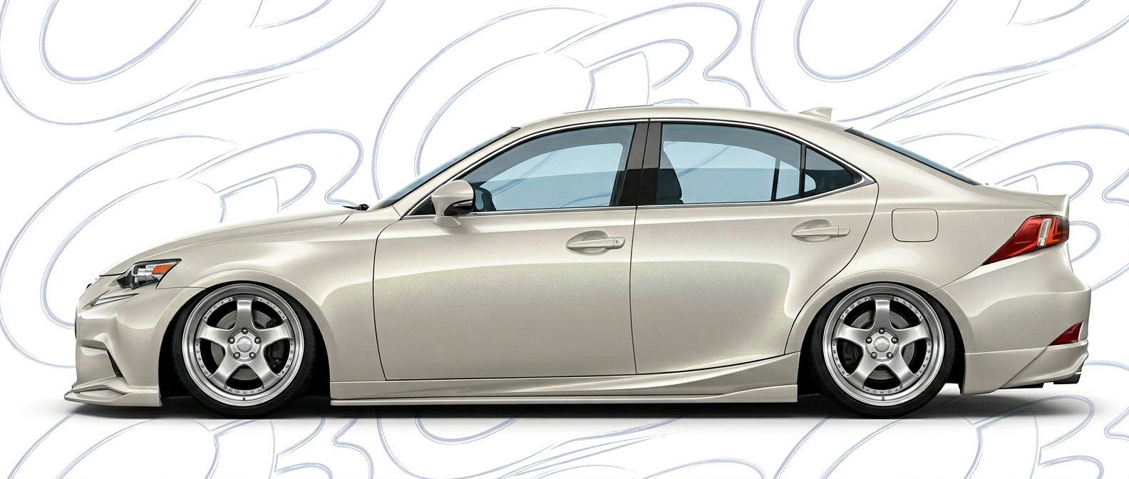 Front-angle view of 2013 Lexus IS Series 2013 - Durable and stylish exterior enhancement.