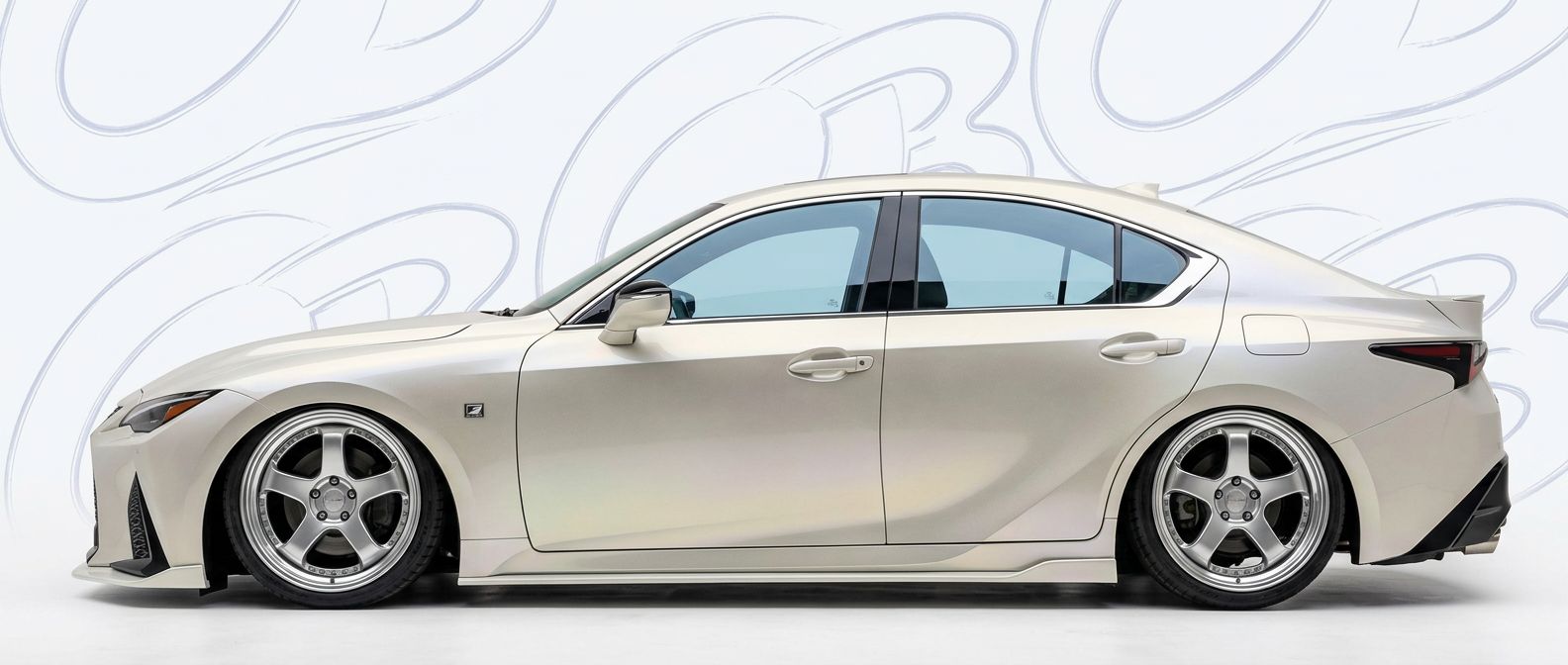 Top-tier 2021 Lexus IS Series 2021 featuring a high-gloss finish and carbon fiber weave.