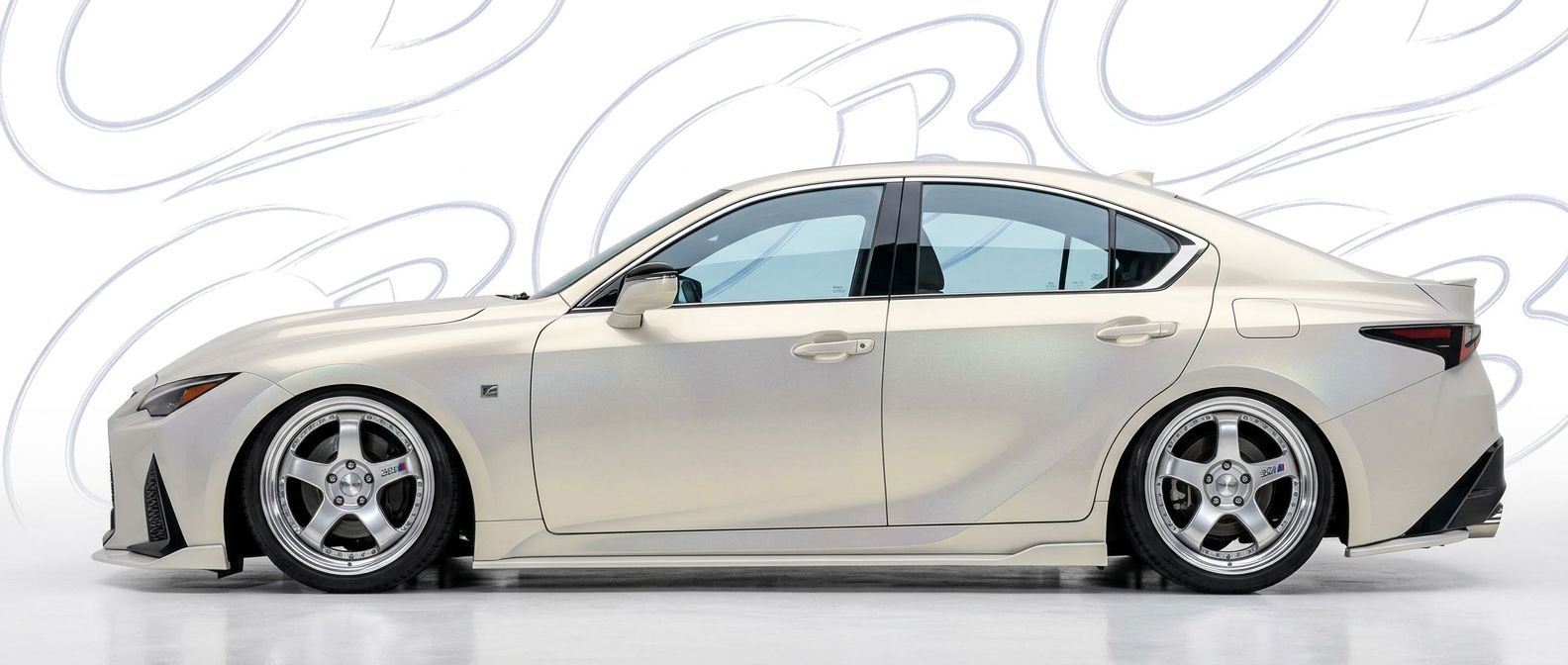 High-quality 2021 Lexus IS500 2021 exterior shot with professional studio lighting.