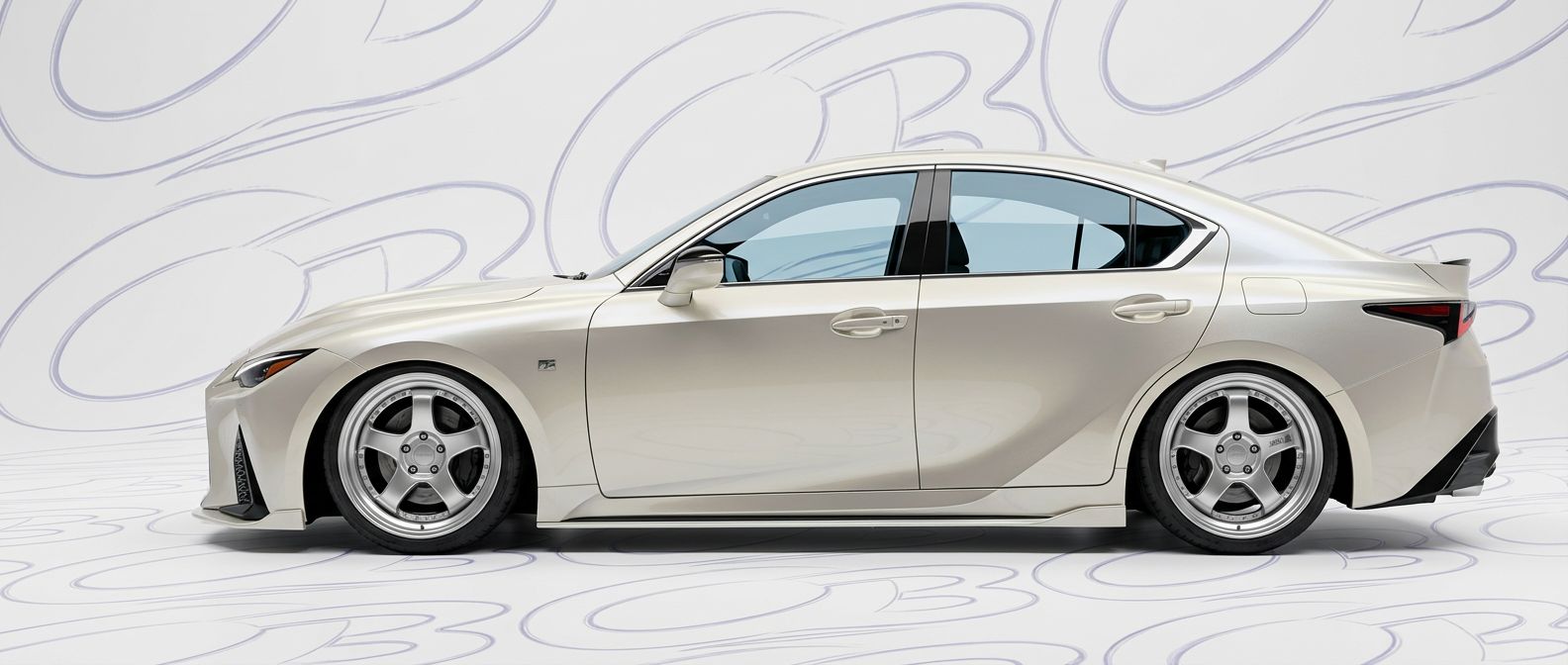 Front-angle view of 2022 Lexus IS500 2022 - Durable and stylish exterior enhancement.