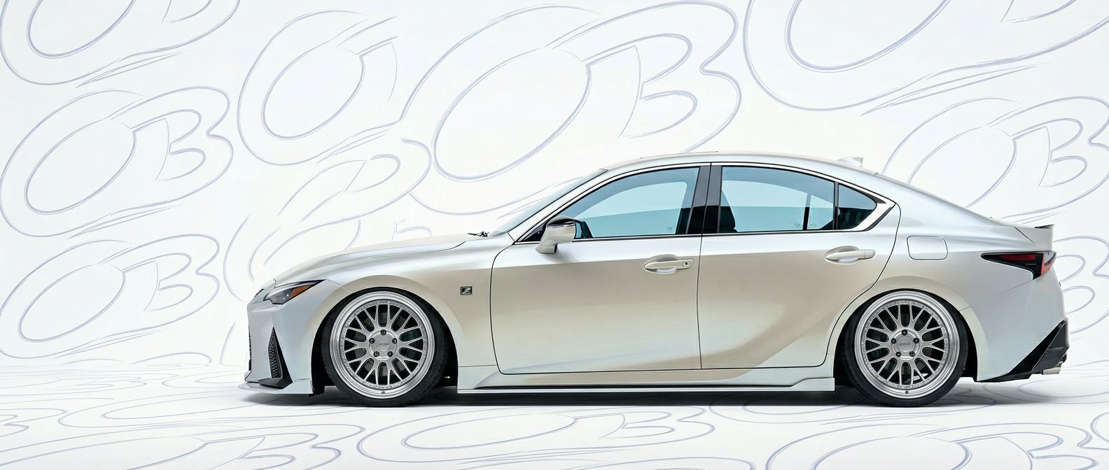 Front-angle view of 2024 Lexus IS500 2024 - Durable and stylish exterior enhancement.