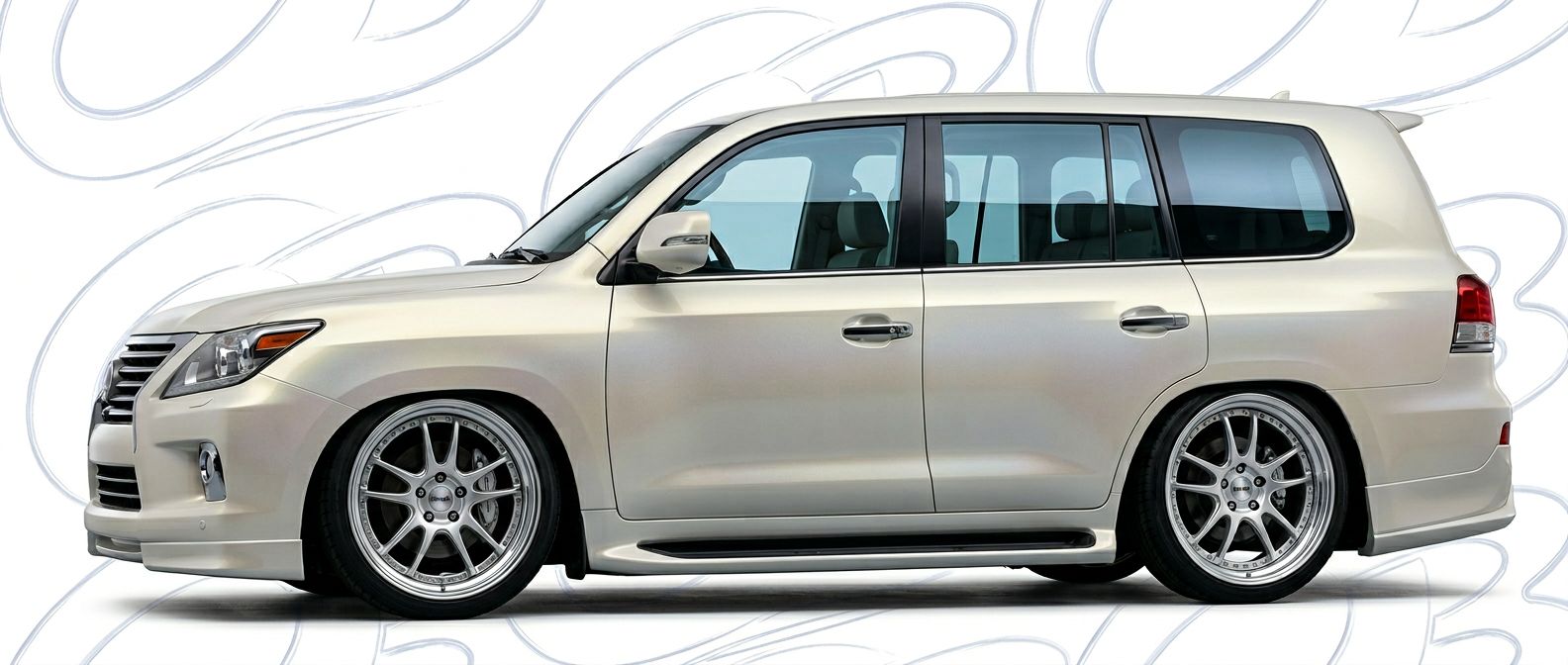 Front-angle view of 2010 Lexus LX570 2010 - Durable and stylish exterior enhancement.