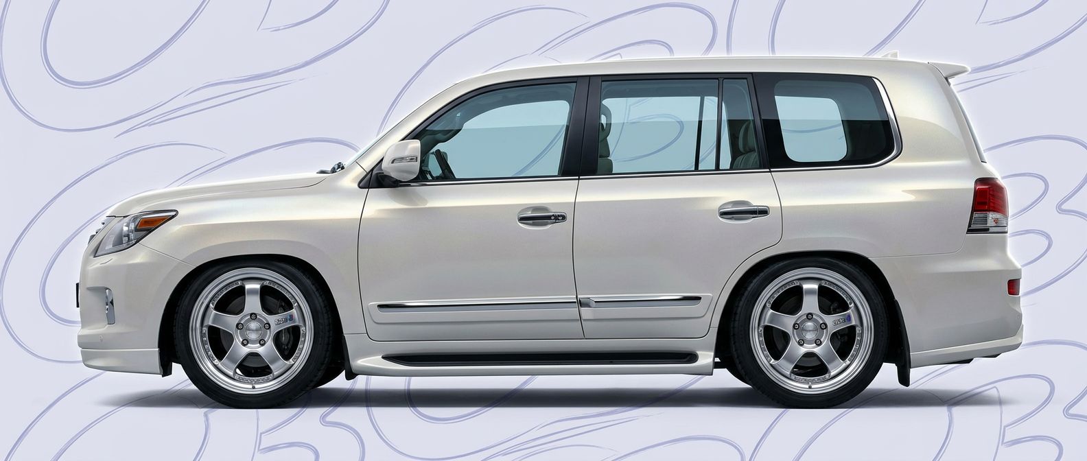 Professional automotive photography of a 2011 Lexus LX570 with high-fidelity 2011.