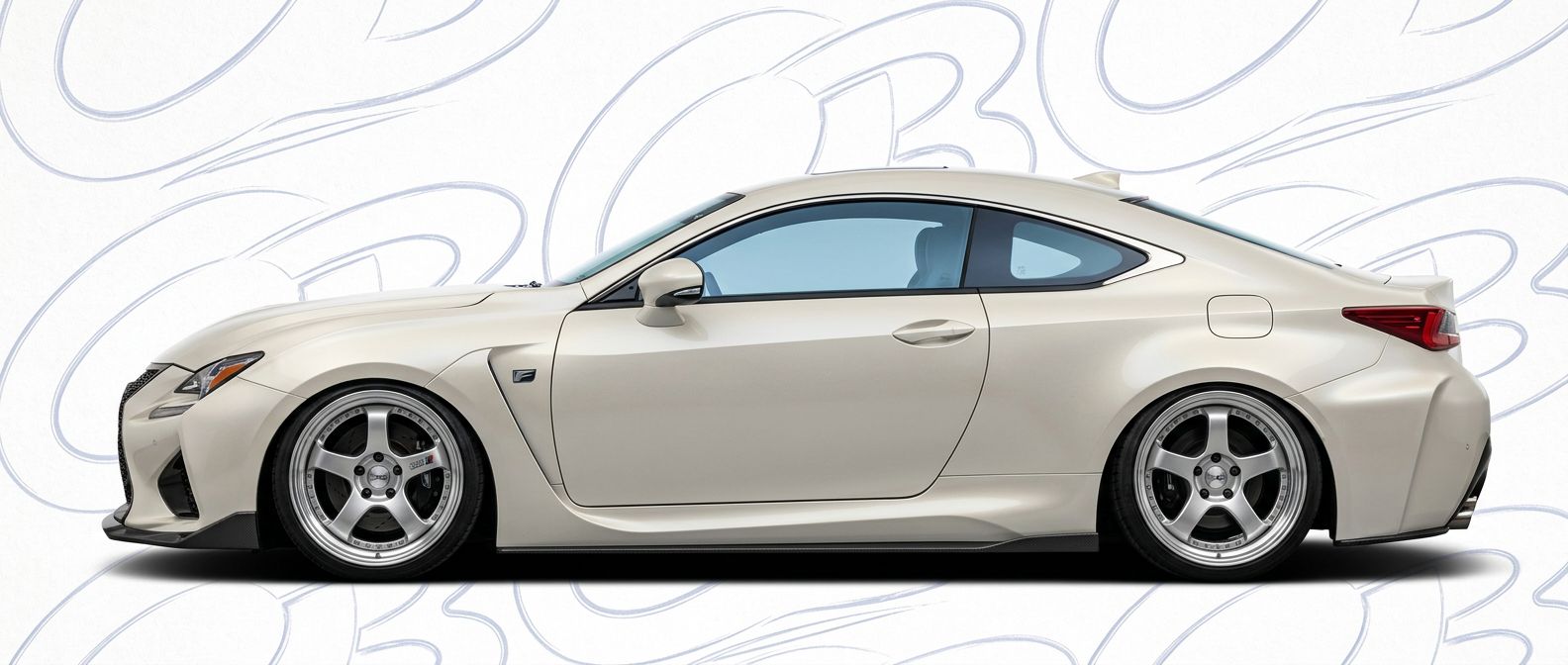 Detailed view of 2020 Lexus RC-F 2020 featuring lightweight, durable construction.
