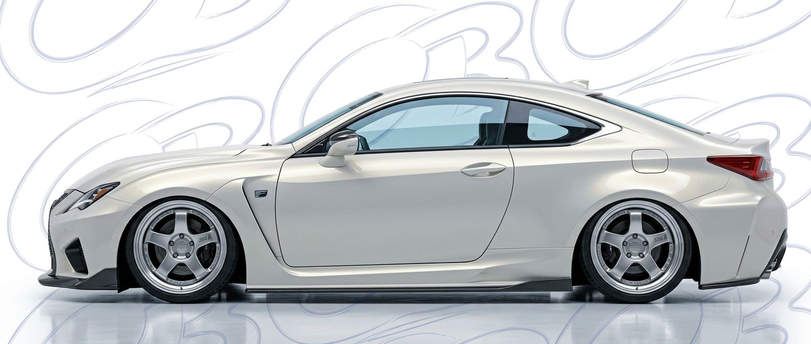 High-quality 2022 Lexus RC-F 2022 exterior shot with professional studio lighting.