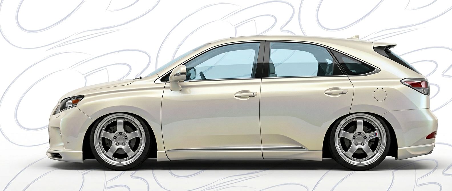 Front-angle view of 2012 Lexus RX350 2012 - Durable and stylish exterior enhancement.