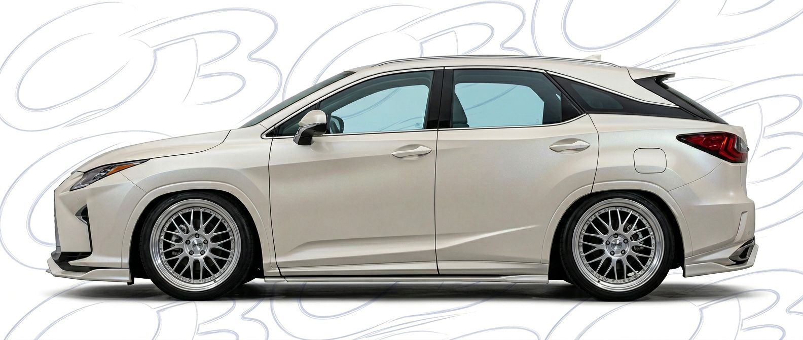 Professional automotive photography of a  Lexus RX450 with high-fidelity RX450.