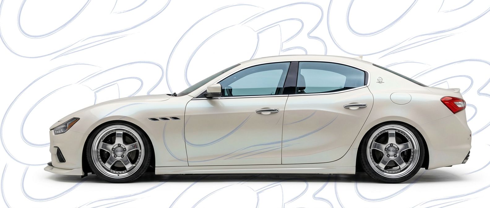 High-quality 2022 Maserati Ghibli 2022 exterior shot with professional studio lighting.