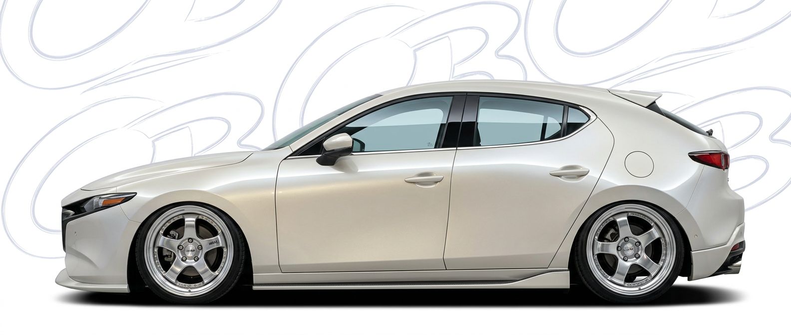 Front-angle view of 2025 Mazda 3 2025 - Durable and stylish exterior enhancement.
