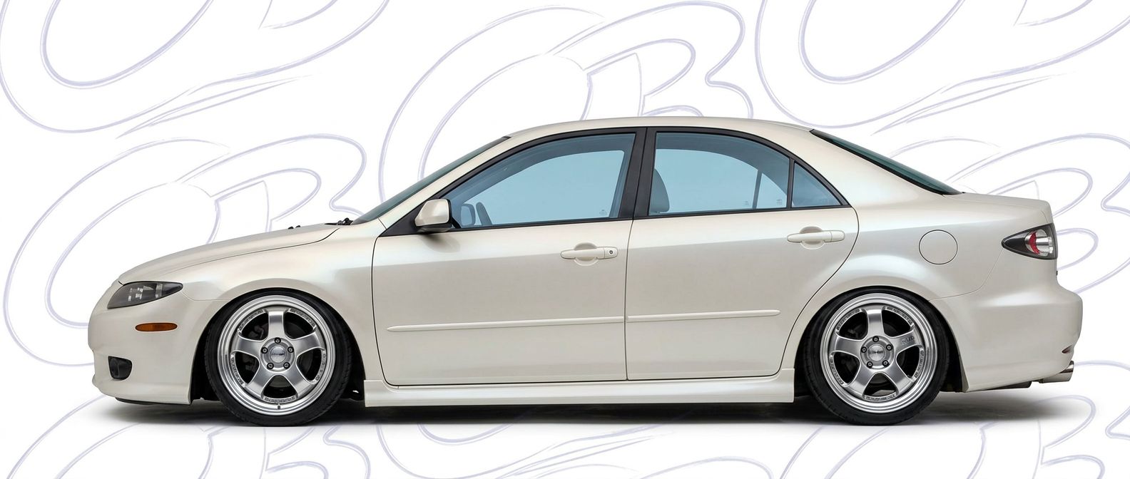 Front-angle view of 2004 Mazda 6 2004 - Durable and stylish exterior enhancement.