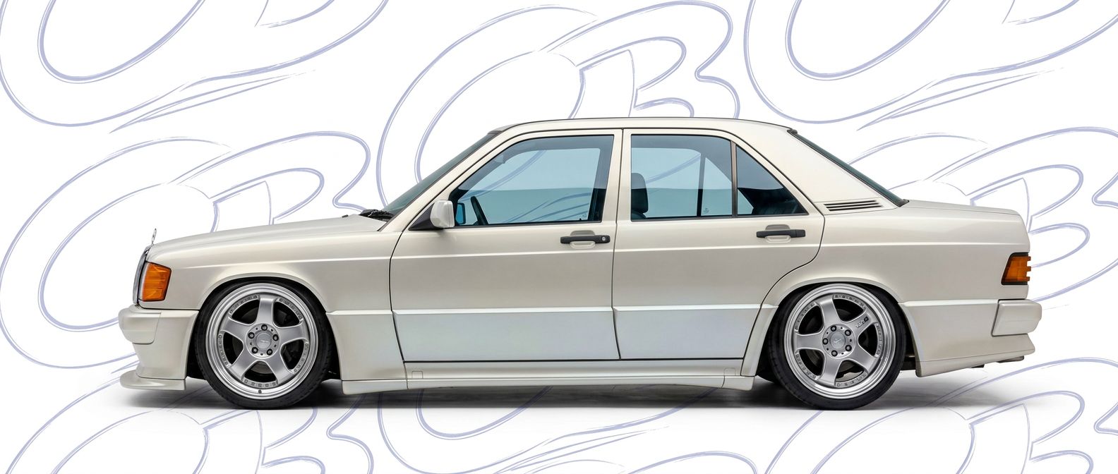 Top-tier 1986 Mercedes-Benz 190 1986 featuring a high-gloss finish and carbon fiber weave.