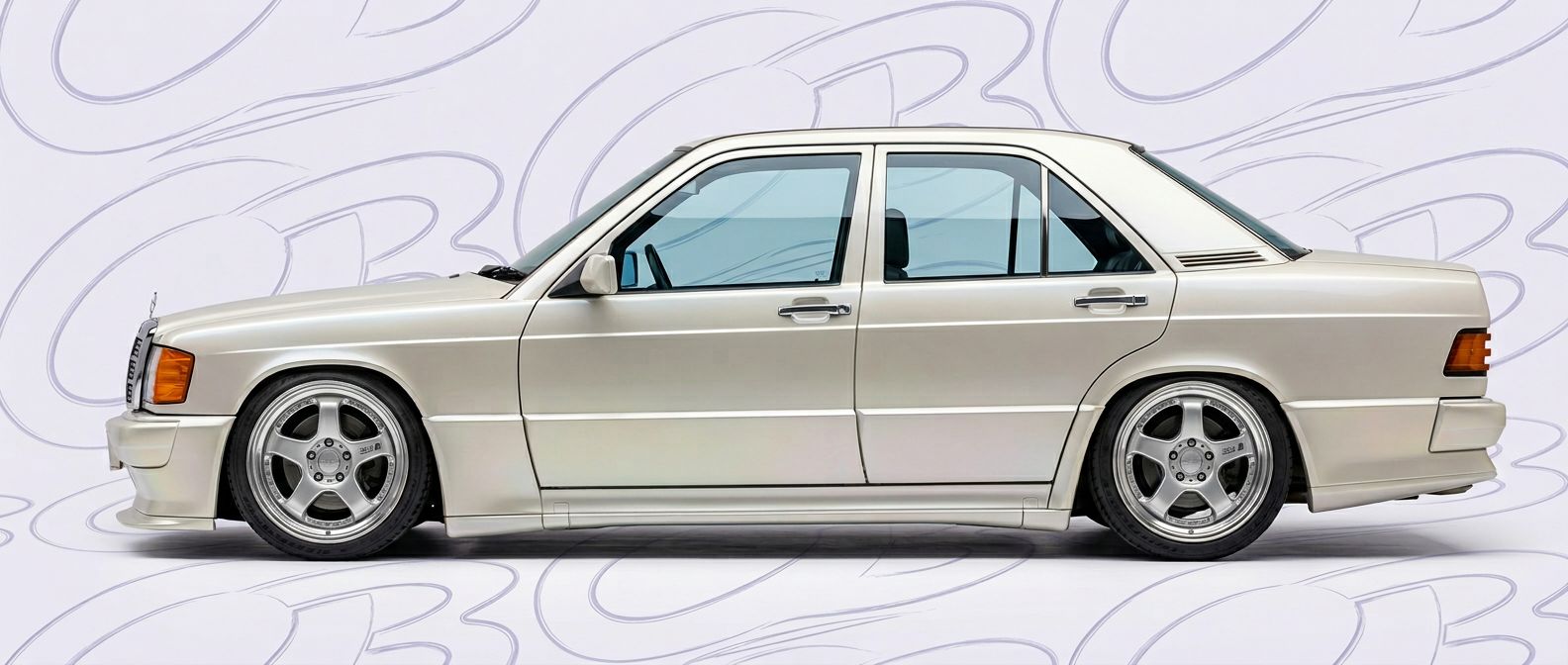 Mercedes-Benz 190 1987 - Bodykits, Bumpers, Fenders and more... Professional automotive photography of a 1987 Mercedes-Benz 190 with high-fidelity 1987.