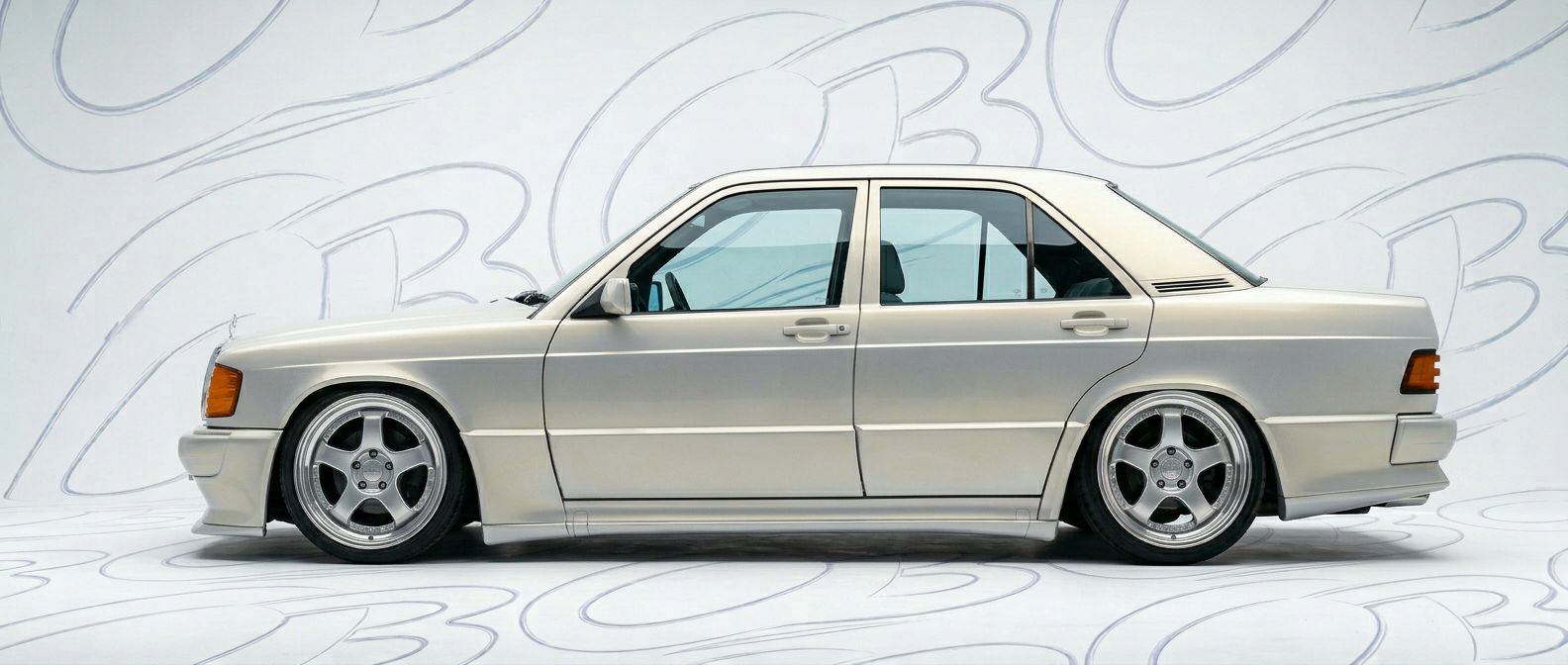 High-quality  Mercedes-Benz 190 190 exterior shot with professional studio lighting.