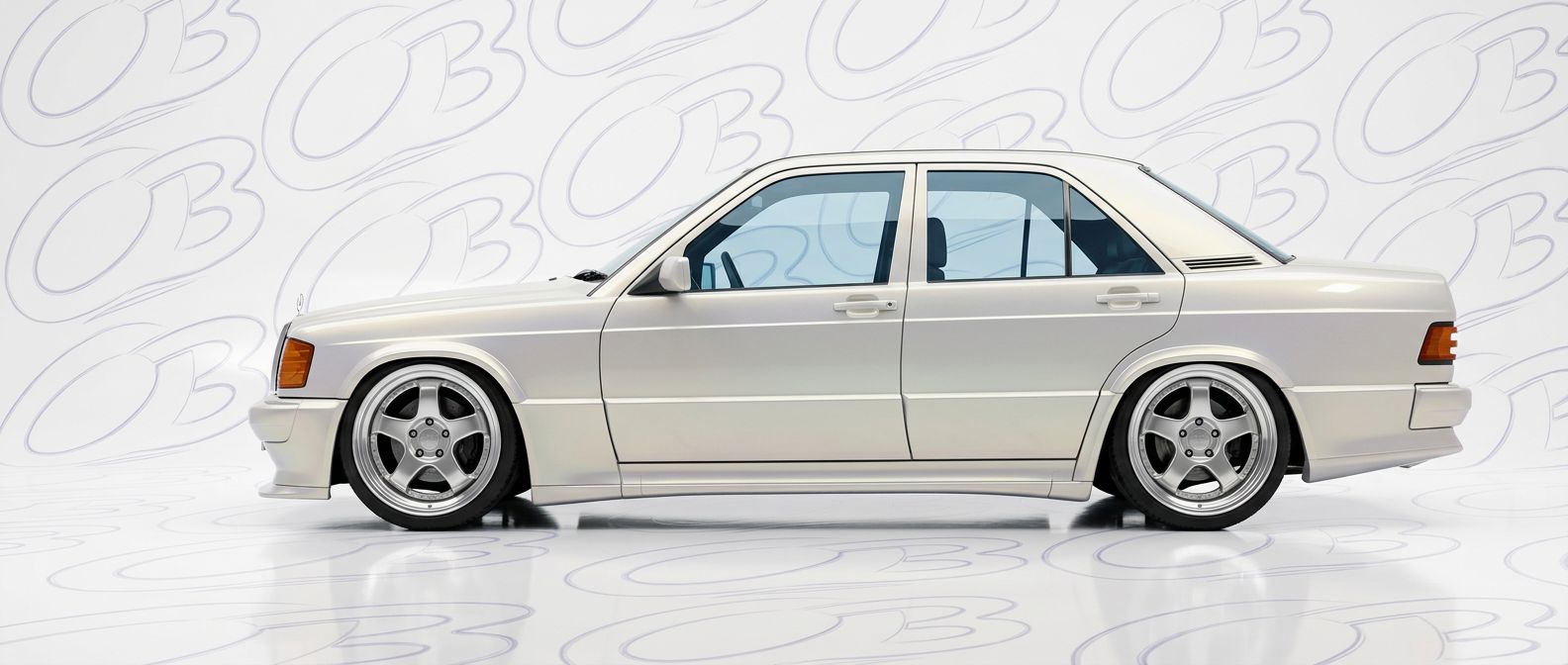 Professional automotive photography of a 1991 Mercedes-Benz C-Class with high-fidelity 1991.