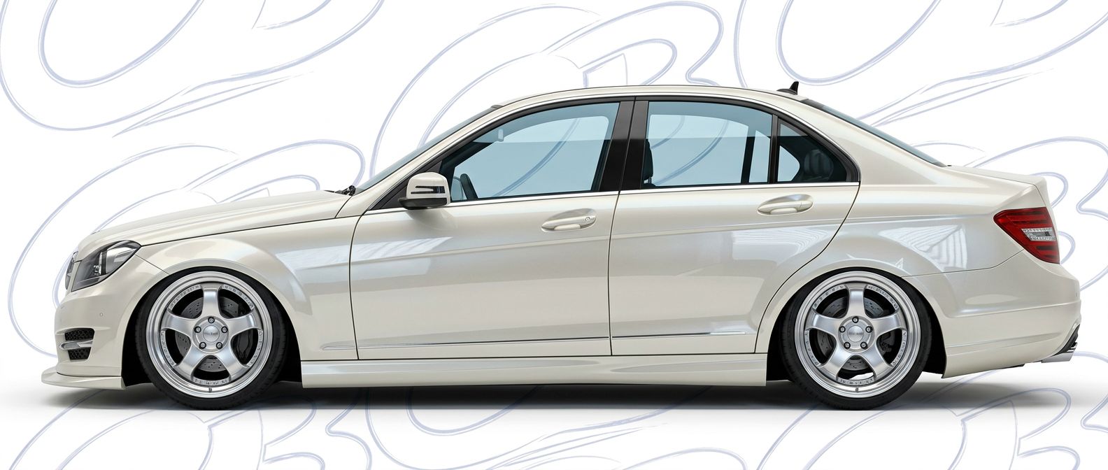 Top-tier 2014 Mercedes-Benz C-Class 2014 featuring a high-gloss finish and carbon fiber weave.