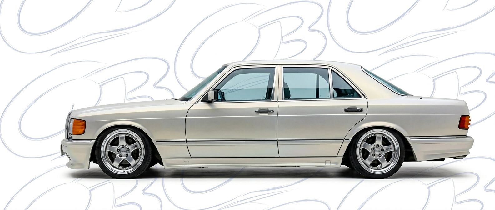 Top-tier 1988 Mercedes-Benz S-Class 1988 featuring a high-gloss finish and carbon fiber weave.