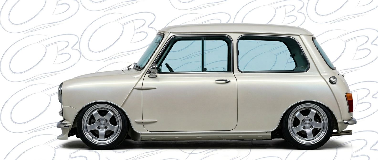 High-quality 1959 Mini Cooper 1959 exterior shot with professional studio lighting.