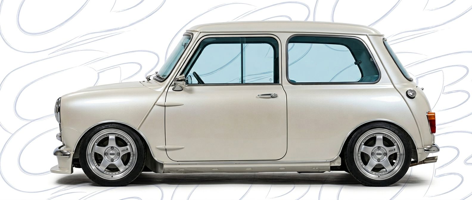 Front-angle view of 1963 Mini Cooper 1963 - Durable and stylish exterior enhancement.
