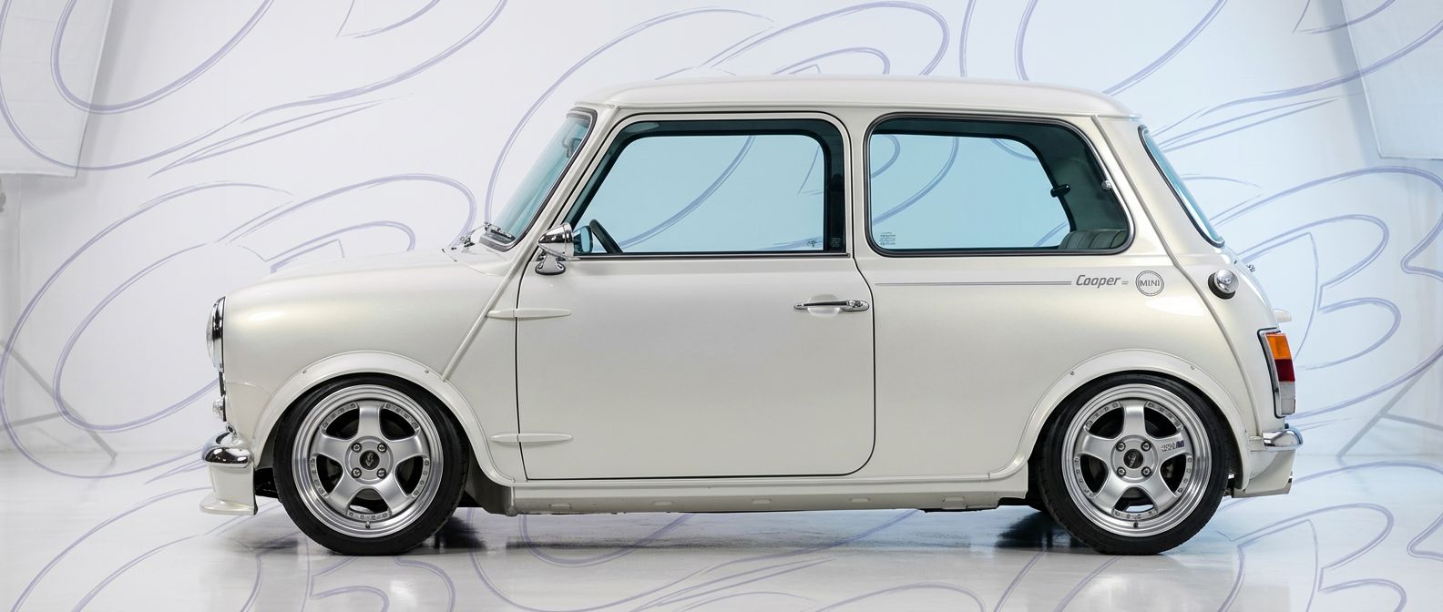Front-angle view of 1966 Mini Cooper 1966 - Durable and stylish exterior enhancement.
