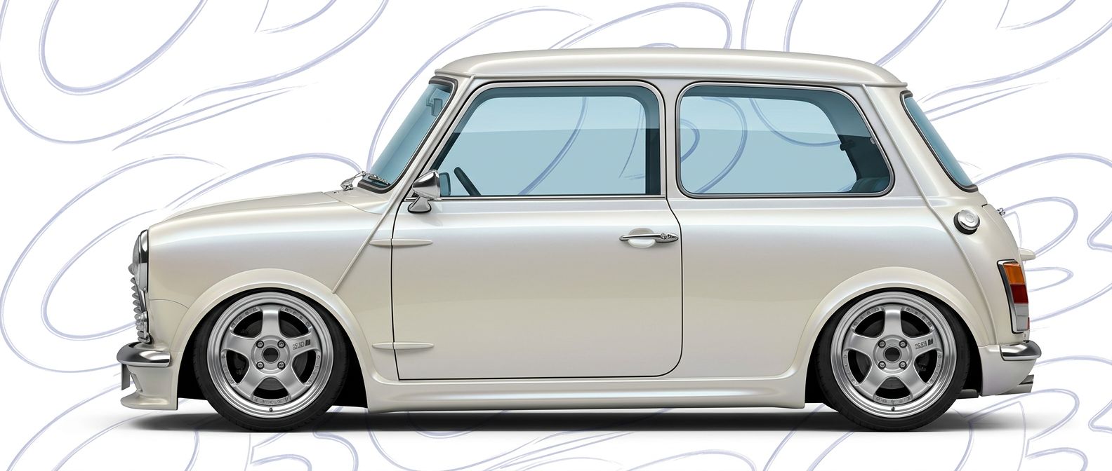Aerodynamic 1967 Mini Cooper 1967 - Sleek design for enhanced vehicle styling.