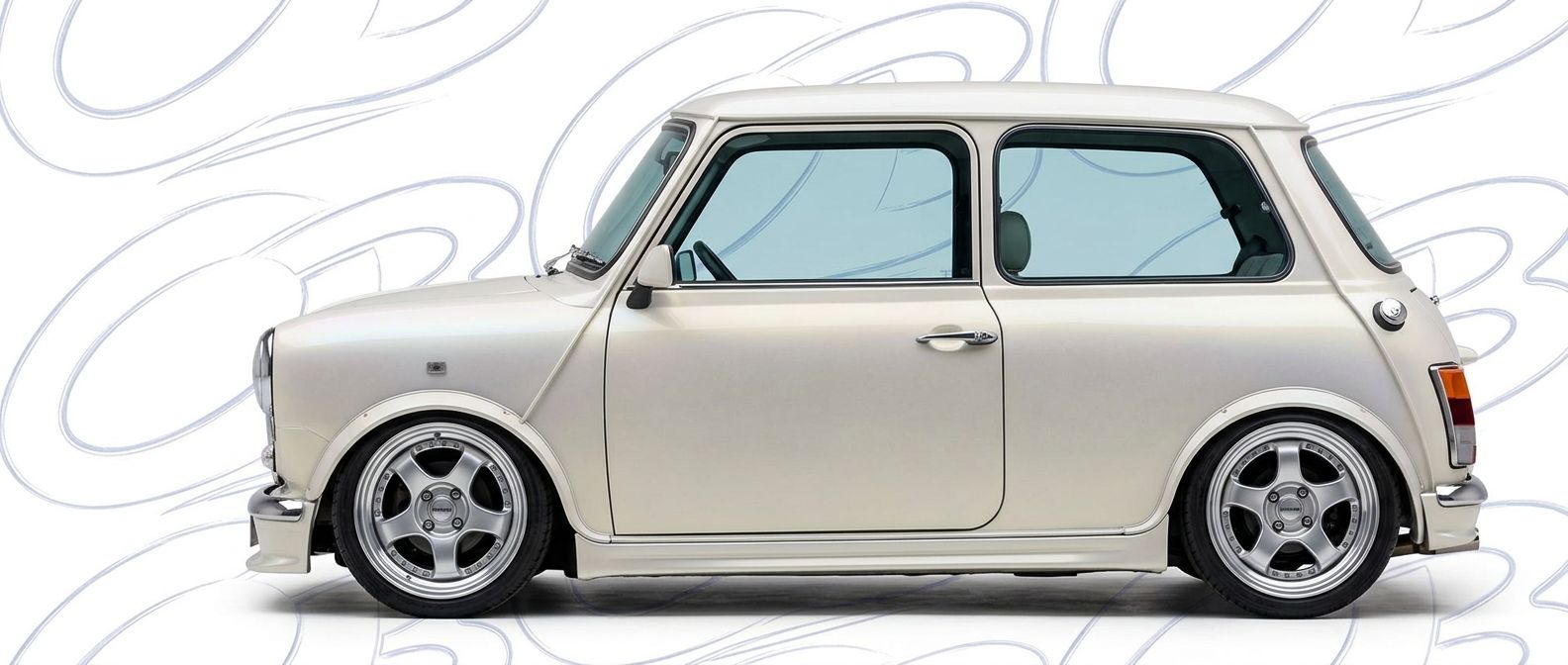 Top-tier 1996 Mini Cooper 1996 featuring a high-gloss finish and carbon fiber weave.