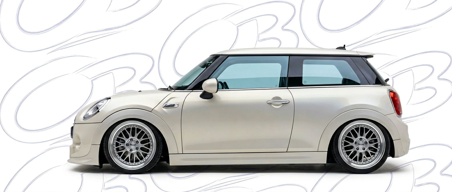 Top-tier 2016 Mini Cooper 2016 featuring a high-gloss finish and carbon fiber weave.