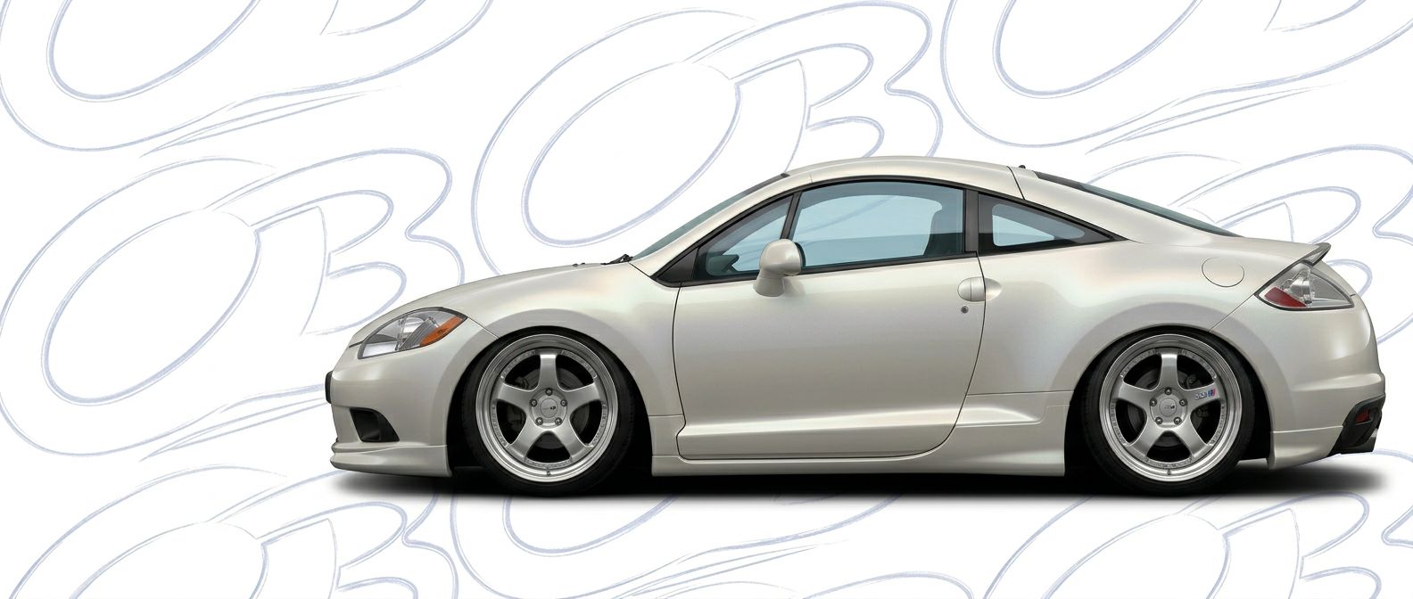 Top-tier 2012 Mitsubishi Eclipse 2012 featuring a high-gloss finish and carbon fiber weave.