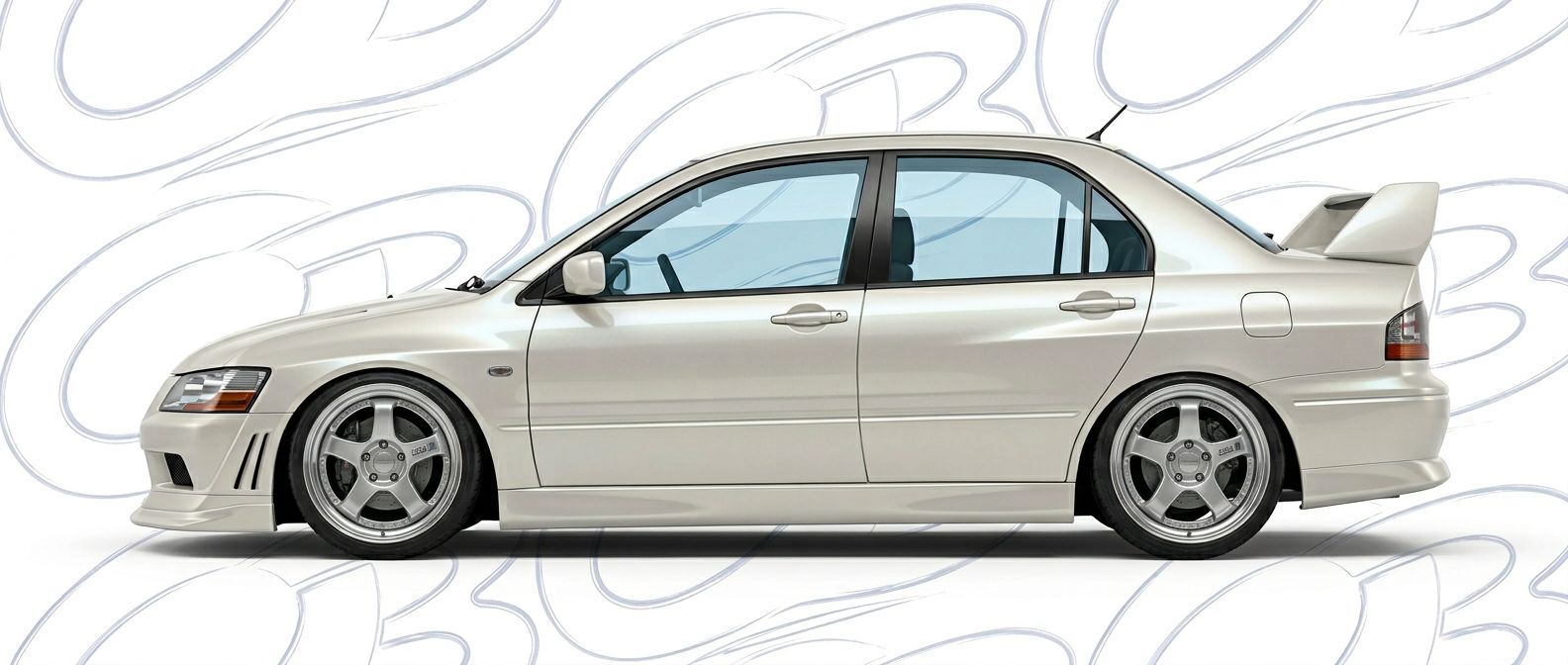 High-quality 2002 Mitsubishi Evolution 2002 exterior shot with professional studio lighting.