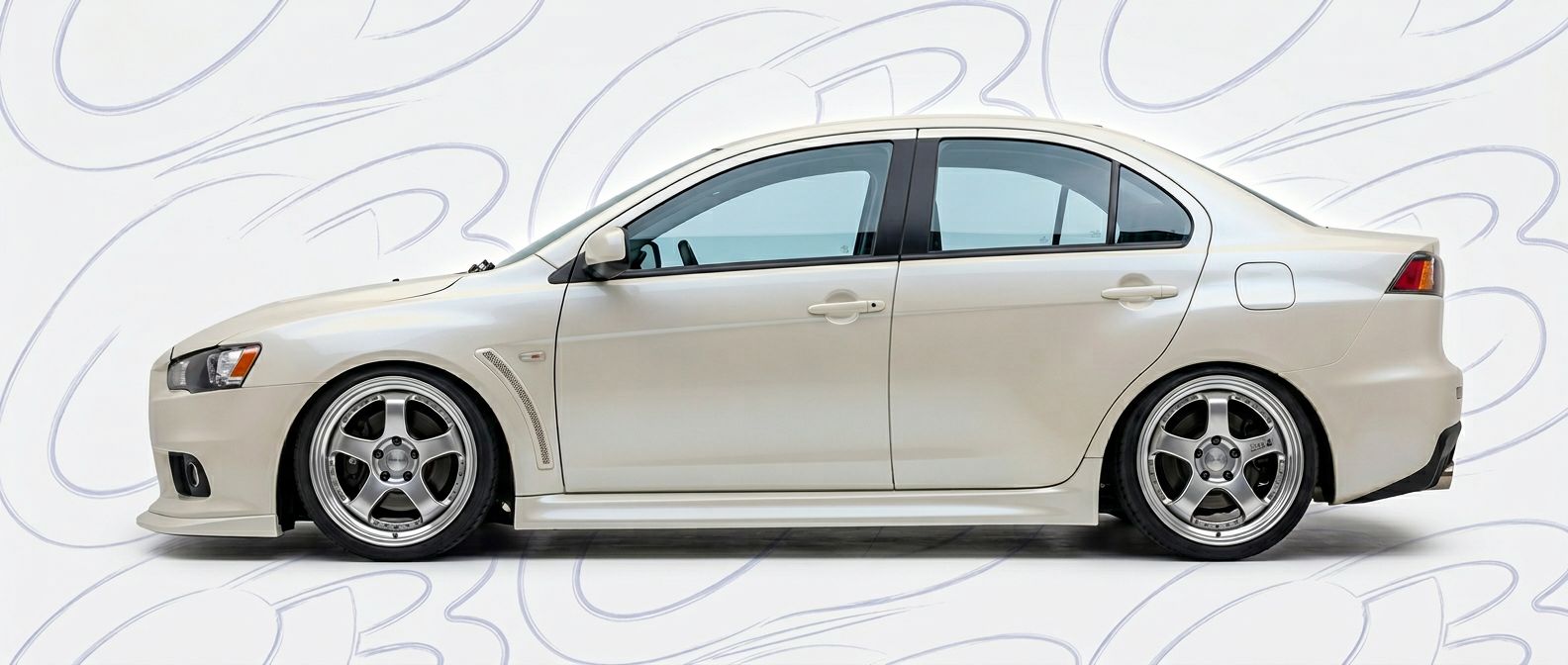 Front-angle view of 2017 Mitsubishi Evolution 2017 - Durable and stylish exterior enhancement.