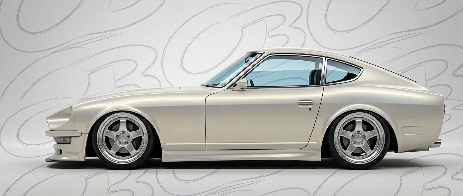 Front-angle view of 1973 Nissan 240Z 1973 - Durable and stylish exterior enhancement.
